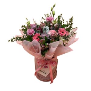 Buquê Encanto Rosa em Caixa Presente - BC02